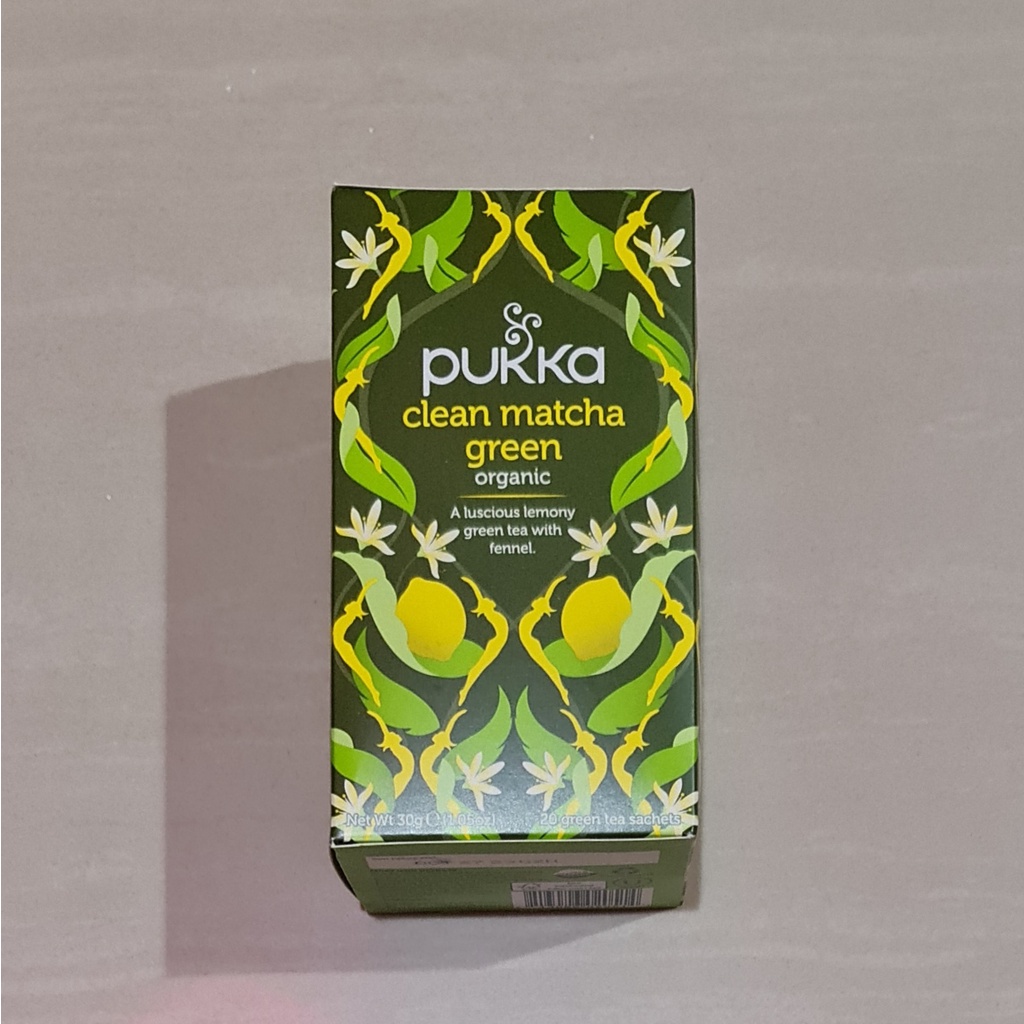 Pukka Tea Clean Matcha Green Organic A Luscious Green Tea 20 x 1.5 Gram