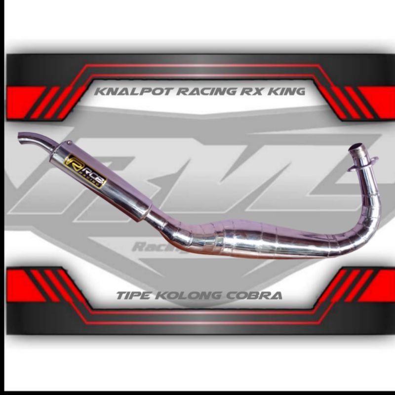 KNALPOT RCB MODEL KOLONG COBRA SUARA SUPER GARING BERTENAGA UNTUK MOTOR YAMAHA RX KING