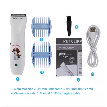 Pet Clipper/Pencukur Bulu Kucing/Alat Cukur Bulu Kucing/kemei-1051 Pemotong Rambut Hewan Peliharaan Pet Hair Clipper