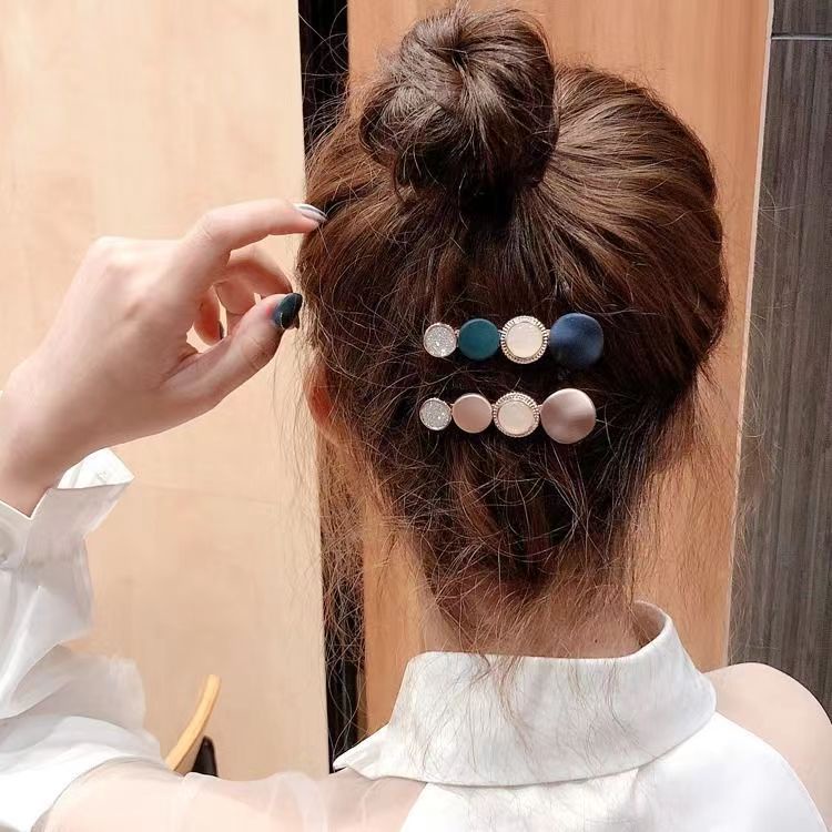 [Bayar Di Tempat] Jepit Rambut Crystal Geometri Wanita Korean Retro Fashion