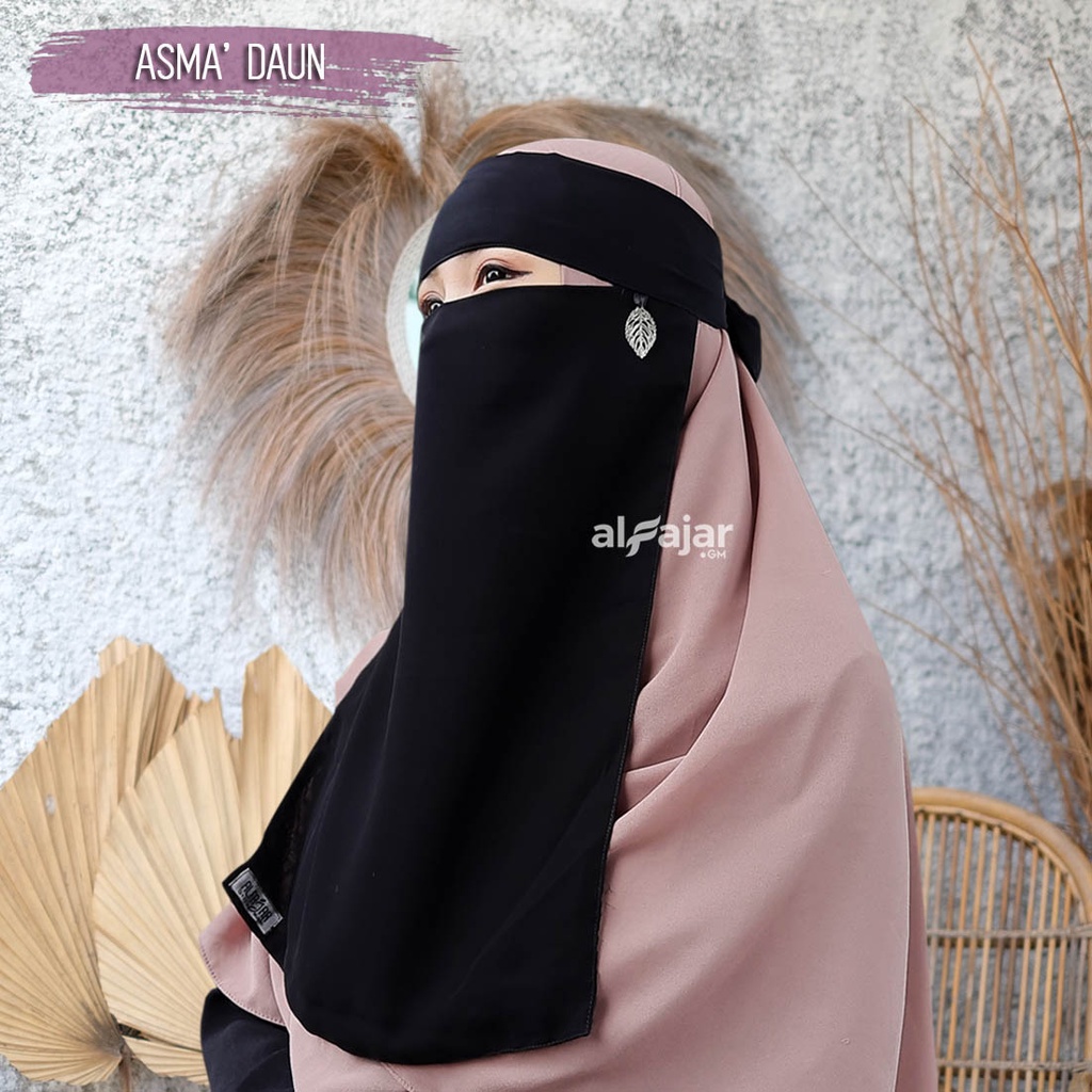 Cadar Niqab Tali Cantik Kekinian Dua layer Asma Sifon Silky by Alfajar Griya Muslim