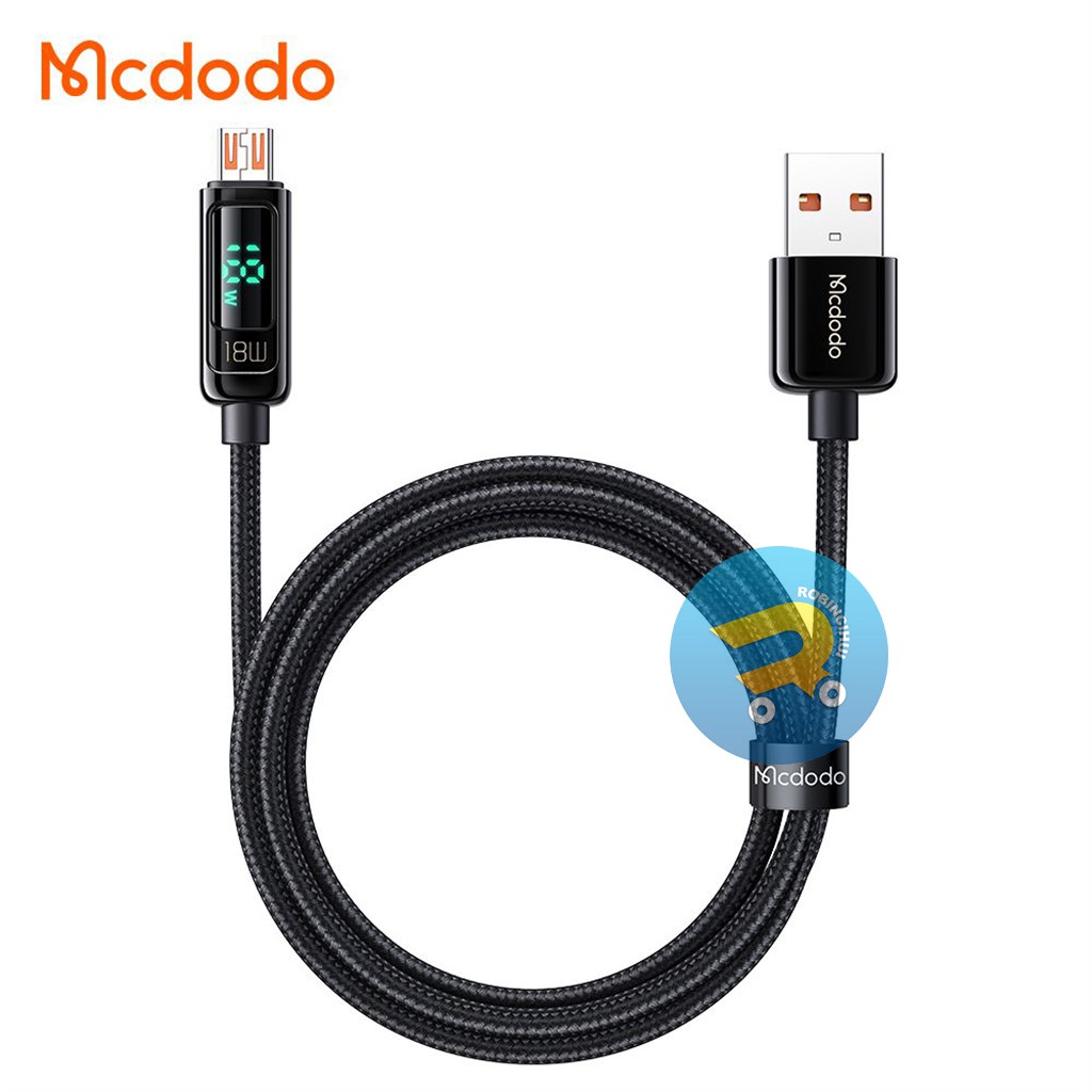 MCDODO Kabel Micro Usb Digital Display Pro Fast Charging 3A QC 4.0 - Charger Micro Usb Mcdodo - Kabel Data Micro Usb Mcdodo – Micro Usb Mcdodo – Samsung, Oppo, Vivo, Xiaomi, Huawei, Asus ORIGINAL