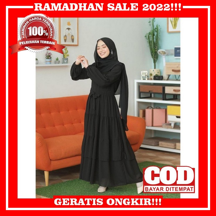 Baju Gamis Tulle Brukat Wanita Kekinian Terbaru 2022 Modern Maxi Dress Putih Lilac Pesta Kondangan T