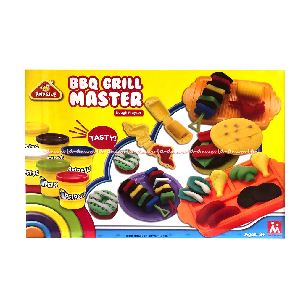 Pepele Bbq Grill Master Dough Playset Mainan Lilin Masak-Masakkan