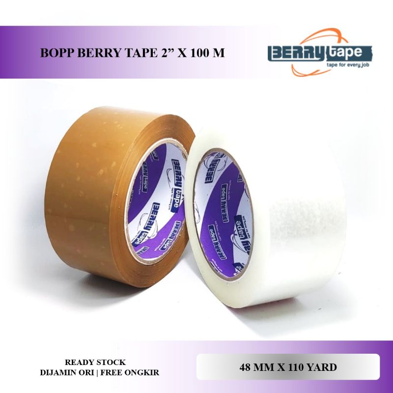 

110 Yard x 48 mm Isolasi Lakban Opp Berry Strong Quality Adhesive Tape