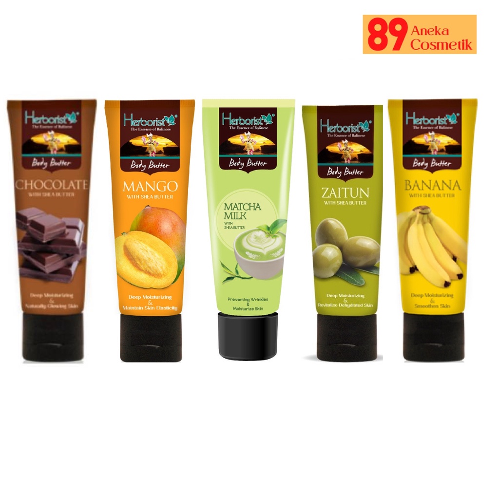 Jual Herborist Body Butter Chocolate Zaitun Banana Mango Matcha 80ml