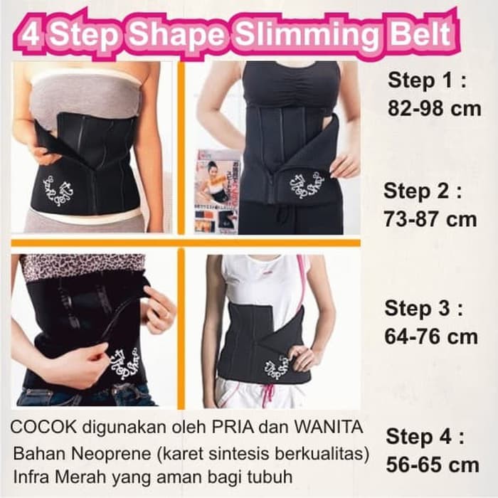 4 Step Shape Korset Pelangsing Tubuh Slimming Belt