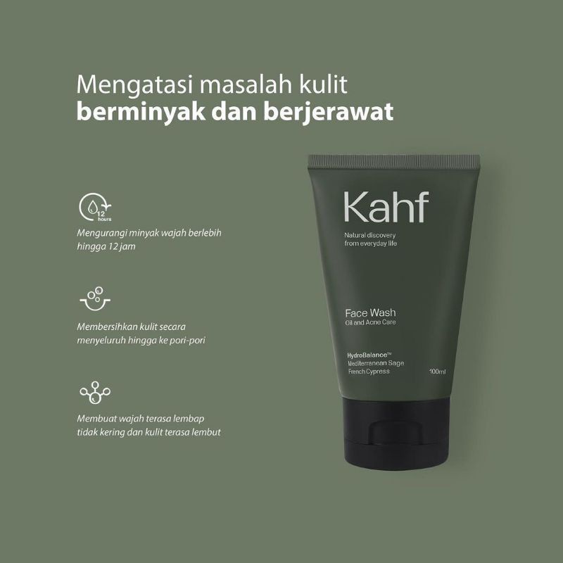 KAHF FACE WASH SABUN PEMBERSIH WAJAH PRIA