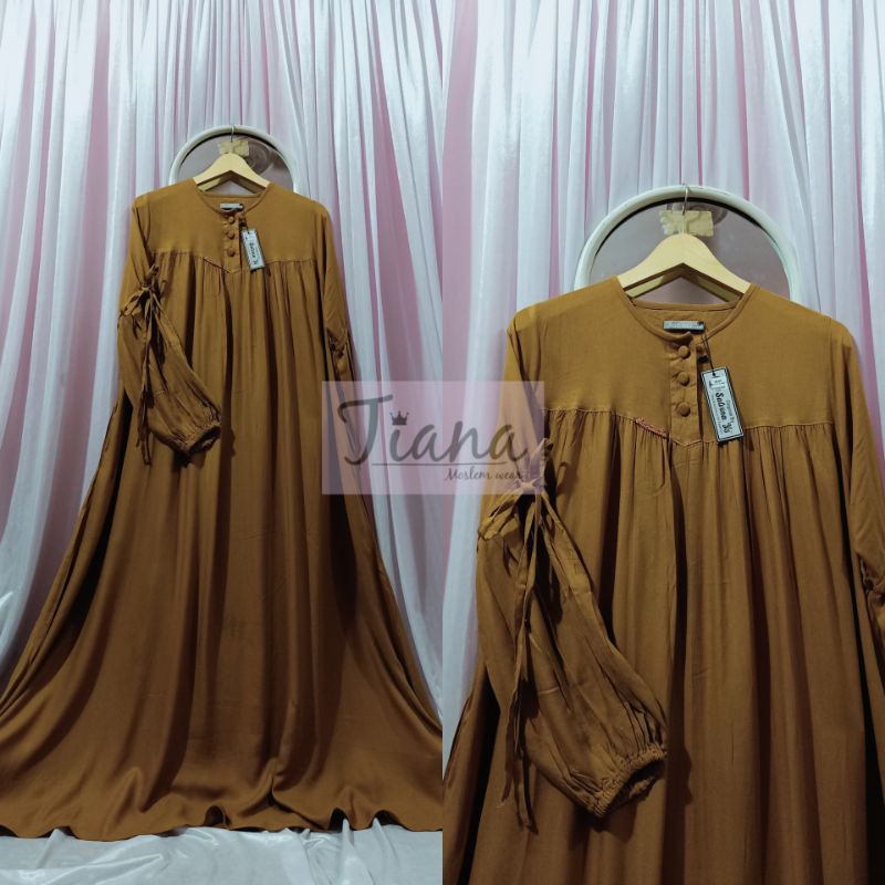 gamis salvina tangan balon katun ZL