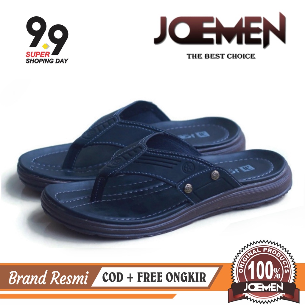 [ 9.9 BIG SALE ] Sandal Pria KULIT Joemen S 20 ORIGINAL Pria Jepit Import-1