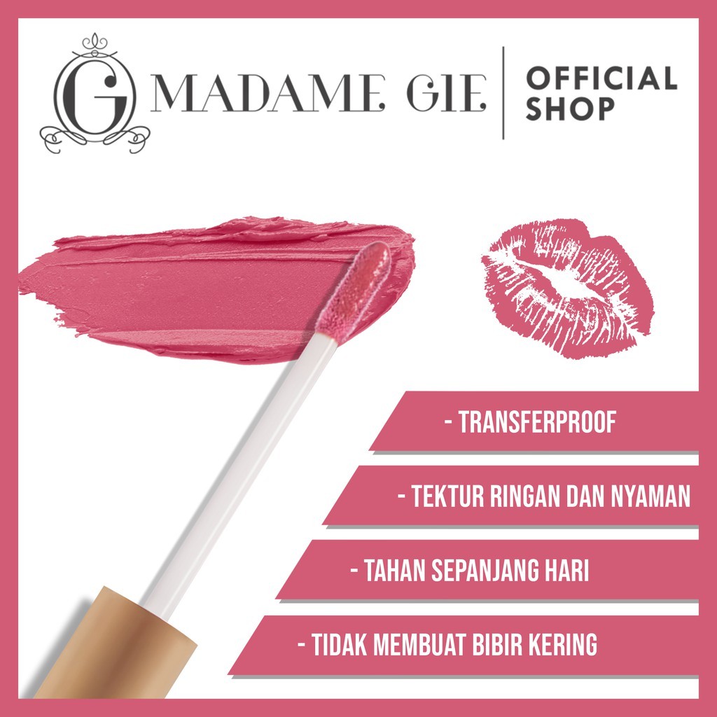 Madame Gie Magnifique Lip Liquide Matte Nude Series - MakeUp Lip Cream Lipstik-3