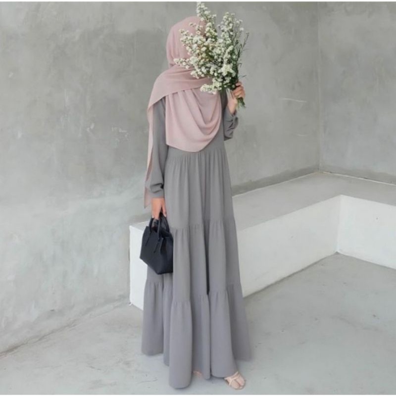 Gehape Belva Dress Homedress Moderen Syar'i Gamis Crinkle