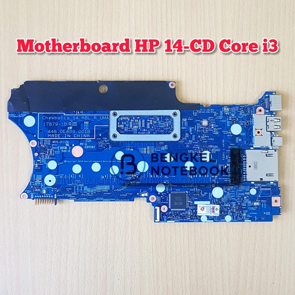 Motherboard HP 14-CD  TPN-W131 17879-1B 448.0E808.001B 448.0E809.001B Core i3 Gen8 DDR4