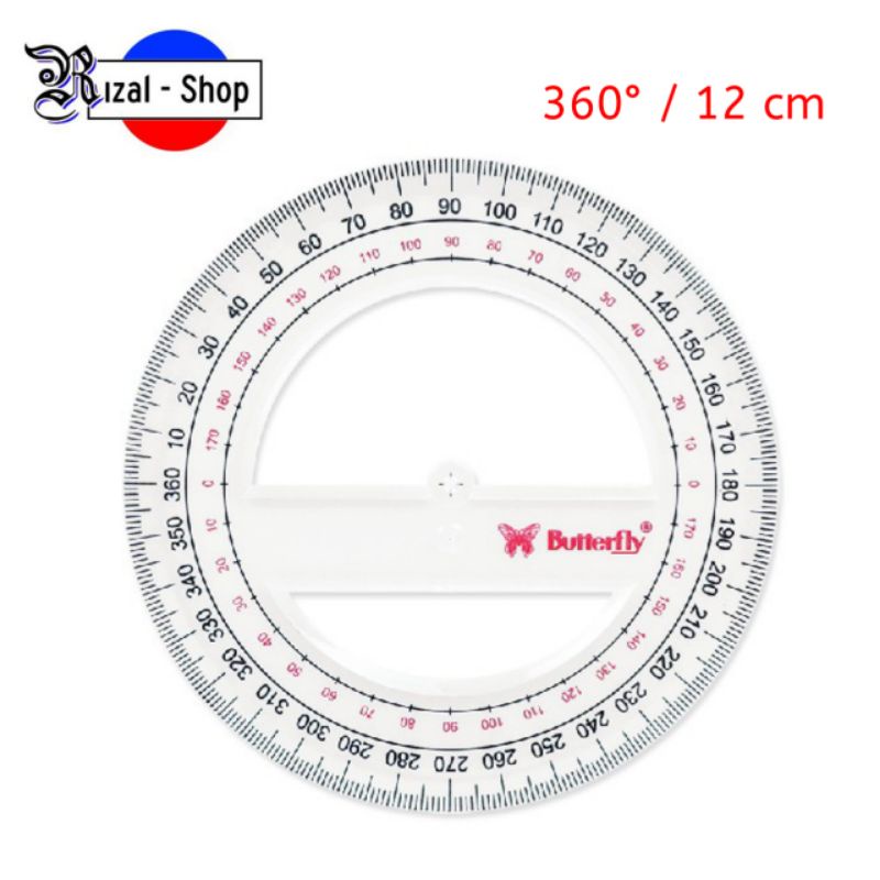

Penggaris Busur 360 Derajat 12 cm Circle / Lingkaran Butterfly
