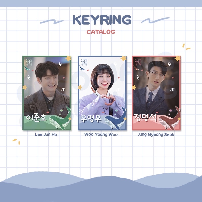 EXTRAORDINARY ATTORNEY WOO MERCH PACK KIT FANKIT WOO YOUNG WOO PAKET LENGKAP STICKER KEYRING GANTUNGAN KUNCI PHOTOCARD PC SET