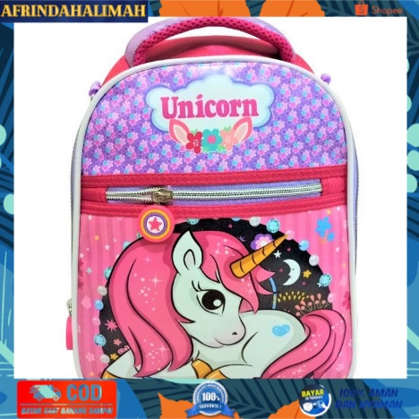 

[TERBARU] 3 in 1 Tas Sekolah - Tas Ransel Anak Sekolah Playgroup Unicorn