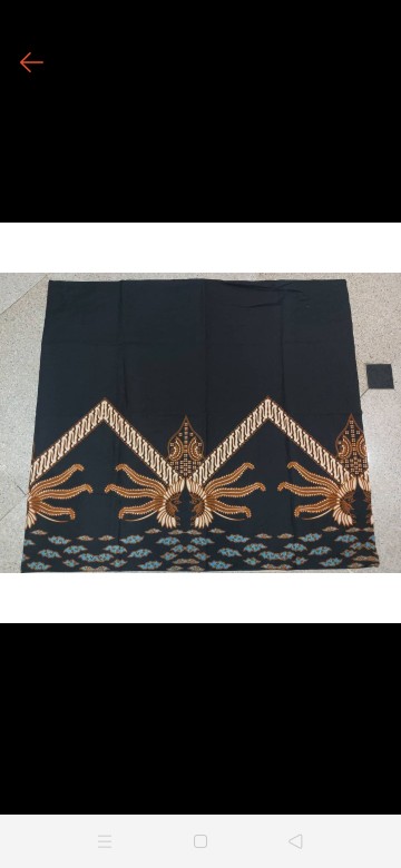 Kain Batik Solo Motif Aditya Parang Warna Dasar Hitam