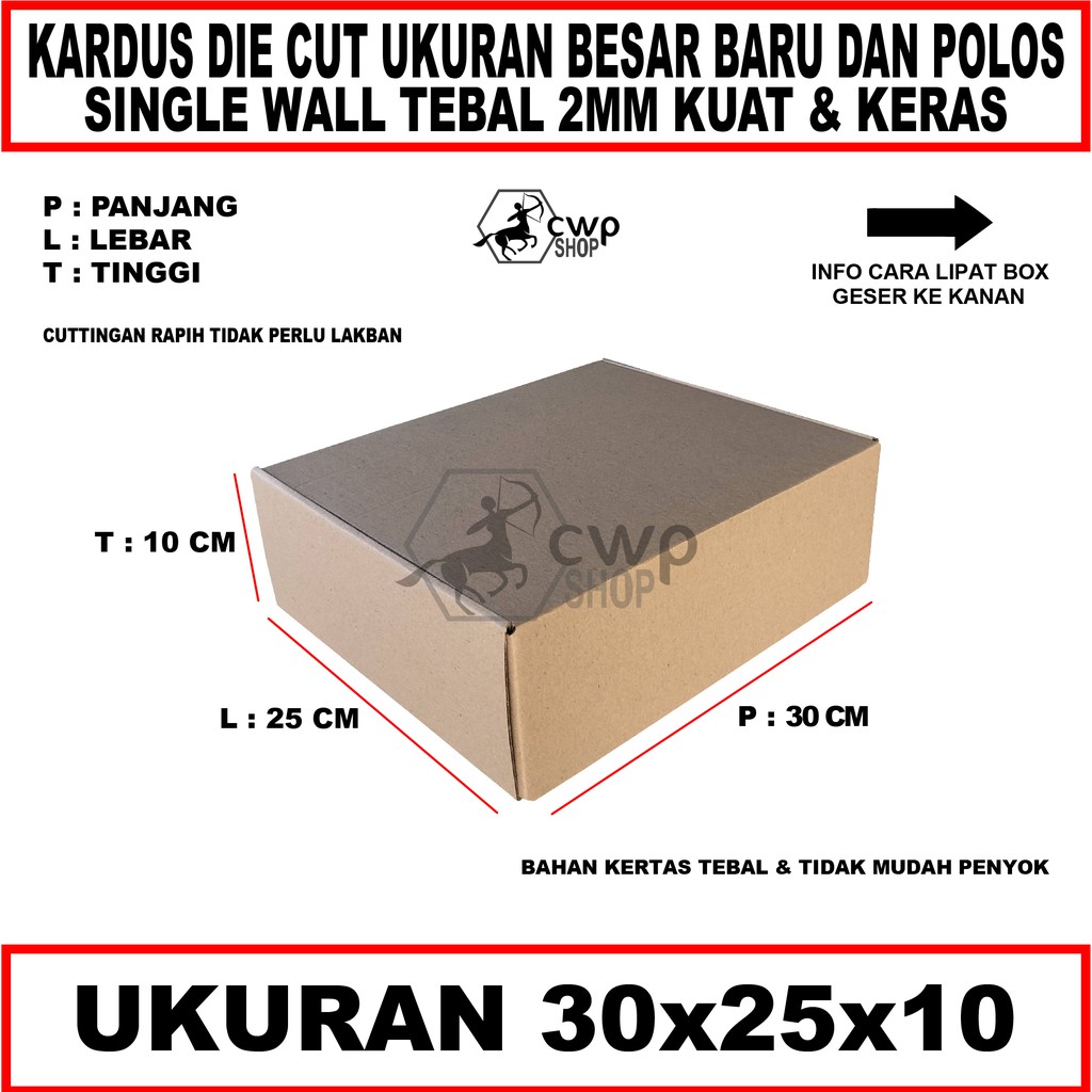 Kardus Die Cut Polos Uk 30x25x10