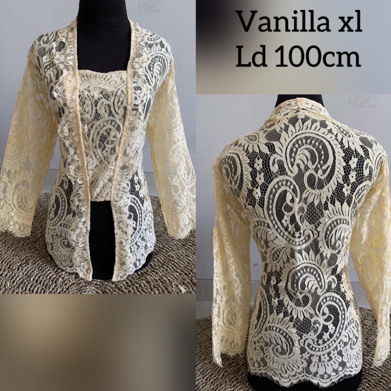 Kebaya Brokat Semi Prancis/Kebaya Lengan Lonceng