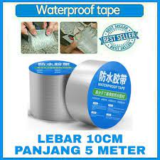 &lt; M.A &gt; Lakban Anti Bocor Lem Anti Air Aluminium Foil Butyl Super Waterproof Tape Tambal Silver