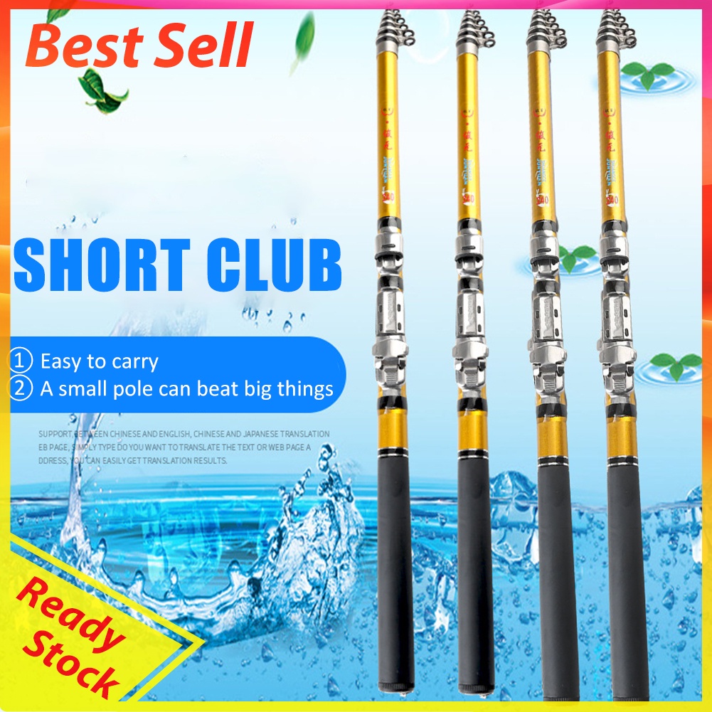 Telescopic Mini Fishing Rod Carbon Outdoor Raft Pole Fishing Tackles Tools