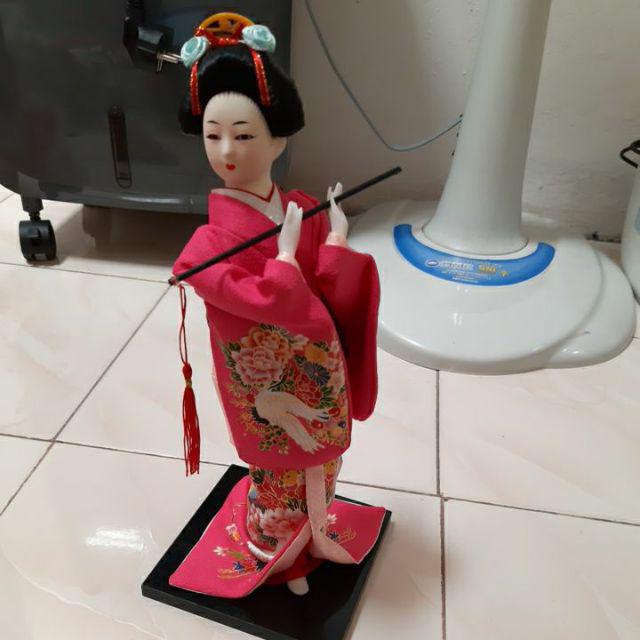12 Inch Action Figure Kimono Geisha Gaya Jepang Vintage Warna Merah Mawar Untuk Dekorasi Rumah Chiwanji Home Decor