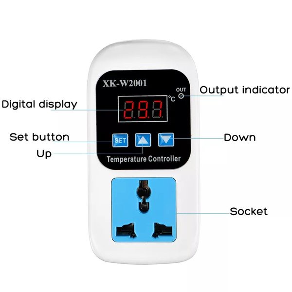 Digital Thermostat Regulator Kontrol Suhu Mesin Tetas AC Kipas Angin