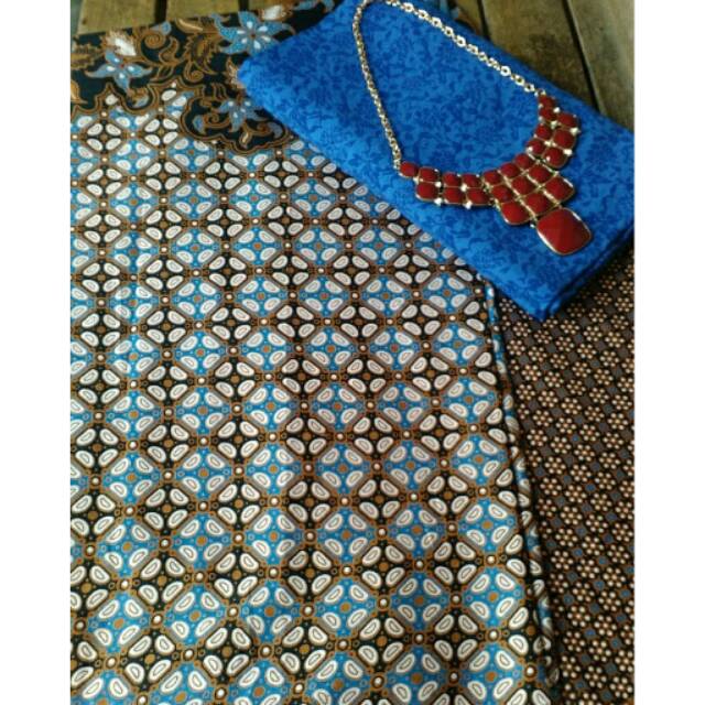 Batik kawung daun+kain embos