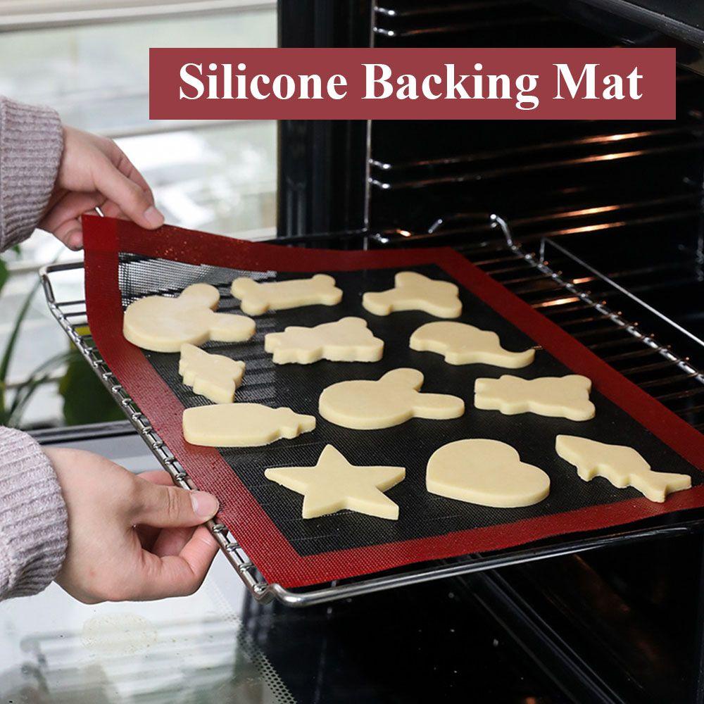 [Elegan] Baking Mat Aksesoris Biskuit Bakeware Dapur Silikon Alat Masak Anti Lengket