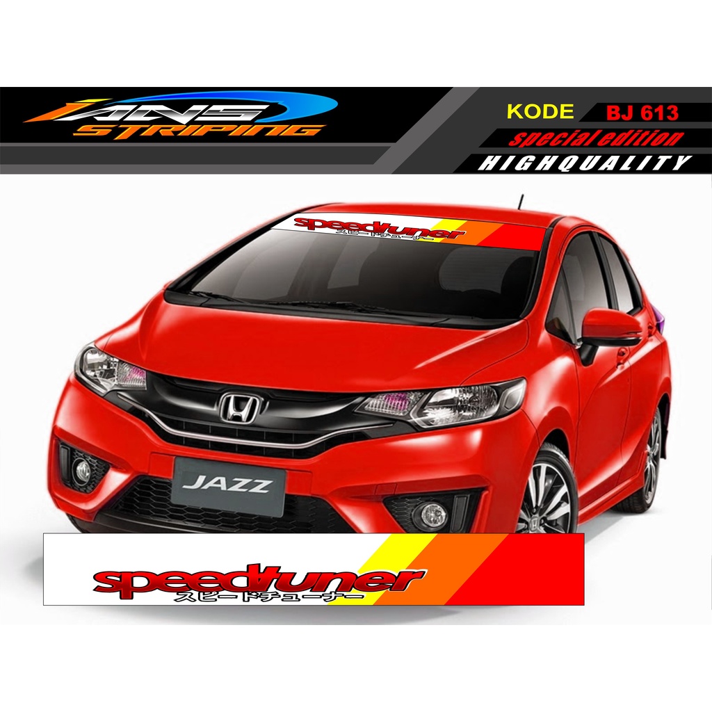 STICKER KACA DEPAN MOBIL JAZZ / BRIO / AGYA / AYLA / YARIS / MOBILIO / SEDAN BJ613