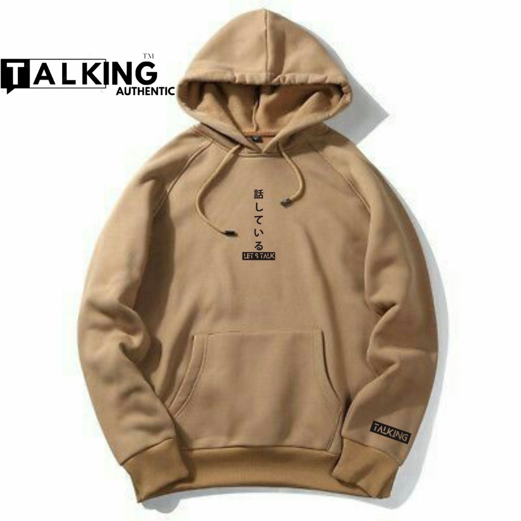 Hoodie Pria Lengan Panjang Hodie Oversize Putih Hudie Pria Wanita Sablon Simpel Dua Varian Big Size