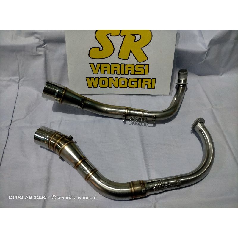 pipa leher knalpot beat karbu beat fi beat esp stenlis diameter 50mm kolong atas(standar) kolong baw