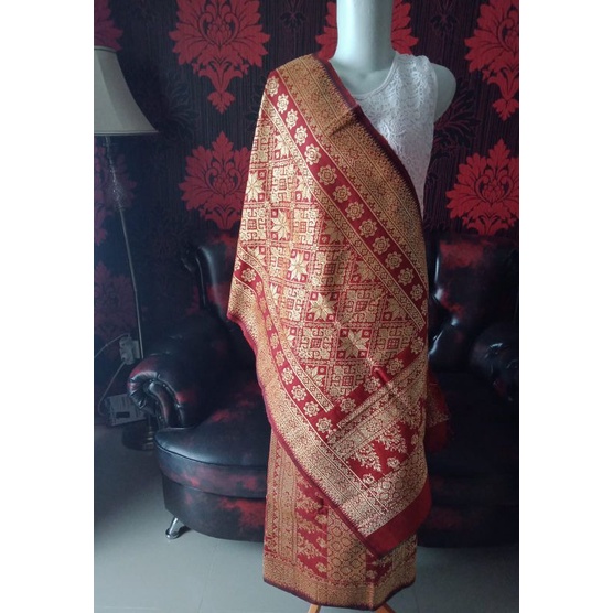 Songket Palembang Berlian ori sutra gebeng