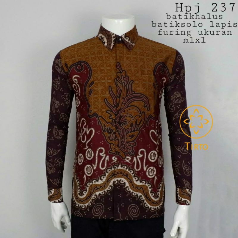 Arkana Batik NEW Premium Coklat Kemeja Baju Pria Lengan Panjang Motif Elegan Slimfit Modern