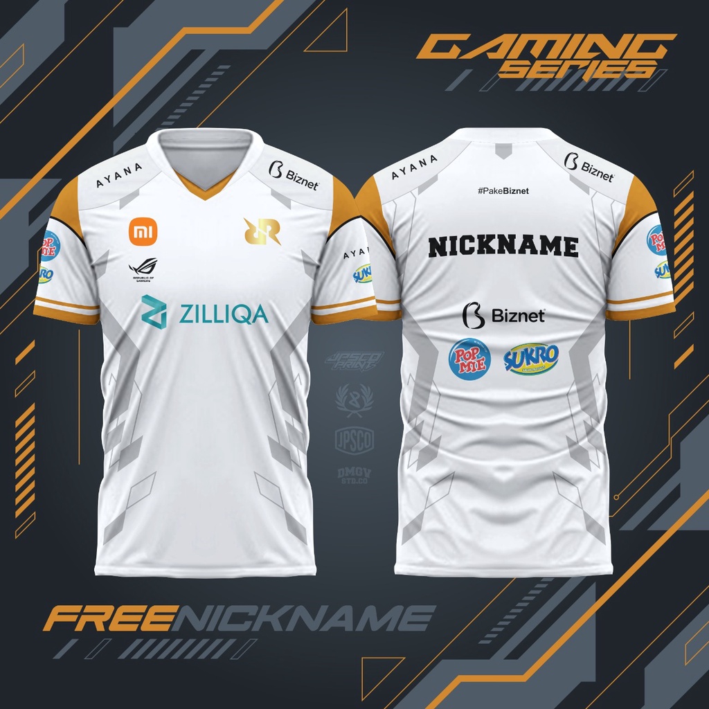 Jual JERSEY RRQ 2022 BAJU GAMING RRQ FREE NICKNAME WARNA HITAM DAN PUTIH KAOS RRQ LOGO | Shopee 