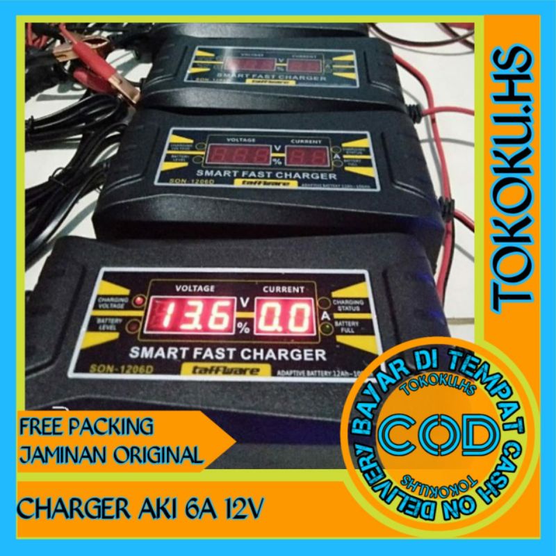 CHARGER AKI MOBIL DAN MOTOR/CHARGER MOBIL/CHARGER AKI 6A/CHARGER AKI 10A/CHARGER AKI 12-24V/CES AKI