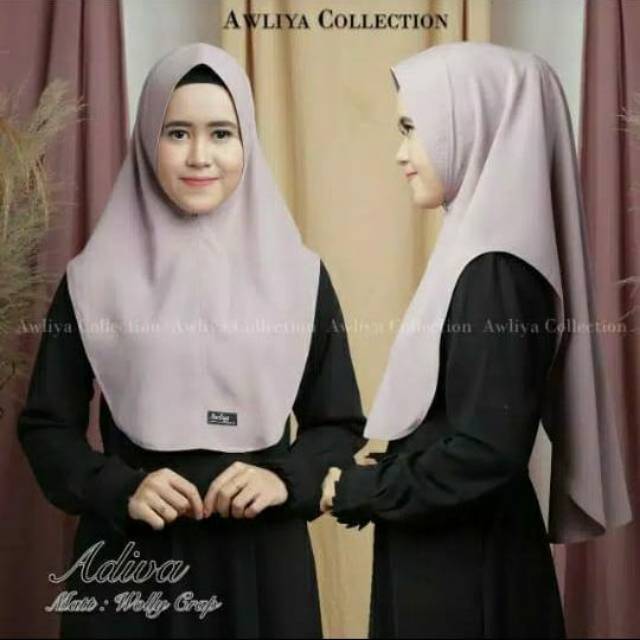 Khimar ADIVA  ORI AWLIYA BAHAN WOLLY AWLIYA HIJAB AWLIYA COLLECTION