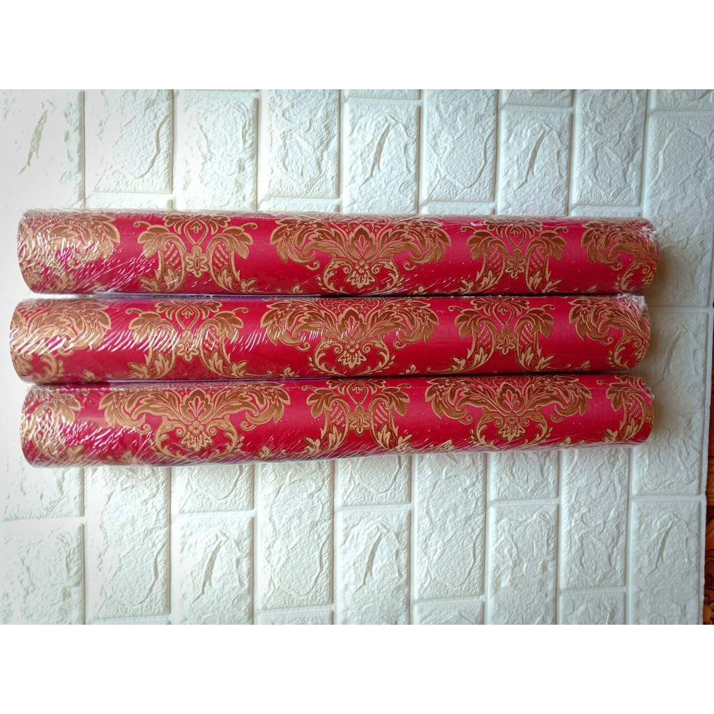 WALLPAPER PREMIUM UKURAN 53 CM X 10 M TANPA LEM MOTIF BATIK PREMIUM