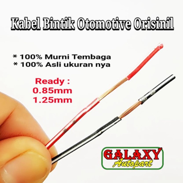 Sale Kabel Otomotive Bintik 0.85mm Orisinal Murni Tembaga - Putih Galaxy baya