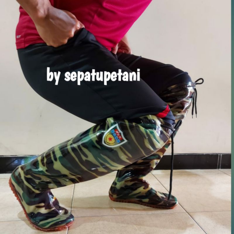 Sepatu Boot Boots But Pria Laki Laki Wanita Dewasa Karet Sawah Petani Mancing Rawa Lumpur Kebun Tambak Cuci Mobil Anti Air Hujan Banjir Keong Panjang Bukan AP 60cm Import Murah Lentur Taman Pasar Ikan SLip Ap