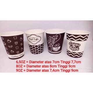 Gelas Kertas Murah Paper Cup 8 Oz Pack 50pcs Gelas Kertas  Kopi 8oz 