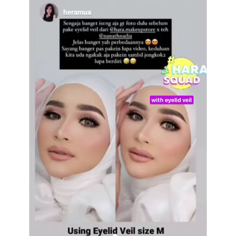 (Share 1 lembar) Hara Eyelid Veil Expert Deep x Nanath Nadia S M SL