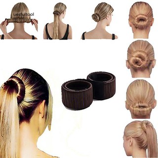 ღues Fashion Women Twist Hair Bun Maker Donut Styling Braid