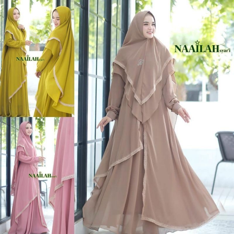 Naailah Syari/Gamis Ceruty Babydoll