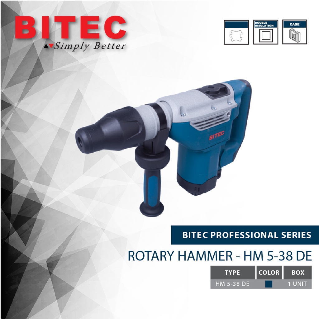 BITEC - MESIN BOR PUTAR / ROTARY HAMMER - HM 5-38 DE - GARANSI RESMI 1 TAHUN