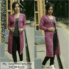 Long Cardy Twist - kardigan panjang rajut