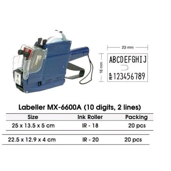 

Price Labeller Mx-6600A Joyko Mesin Alat Label Harga 2 Baris