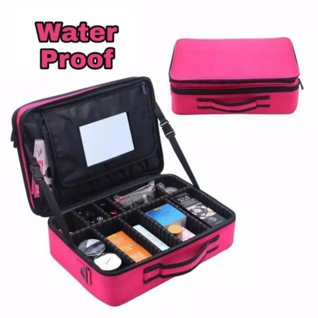 TAS MAKE UP / TAS KOSMETIK / BEAUTYCASE / TAS MAKE UP MULTIFUNGSI UKURAN BESAR 40x14x29