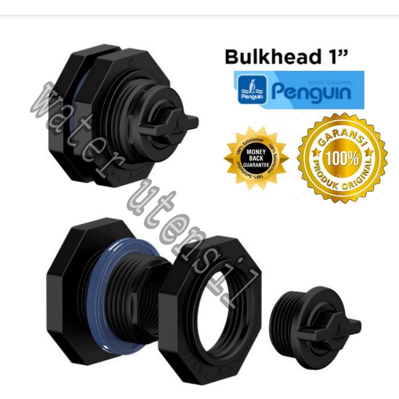 Mur Drat TOREN , Fitting TOREN , vlok ring " 1 inch , Bulkhead fitting pvc , merk PENGUIN