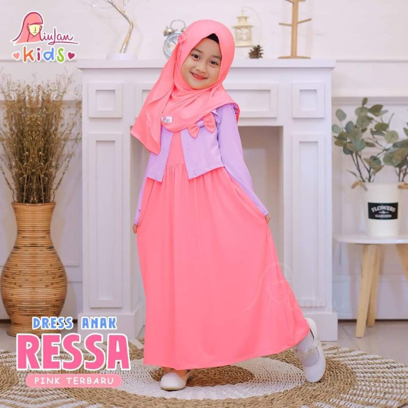 DRESS ANAK RESSA by MIULAN KIDS (DRESS SAJA TANPA HIJAB)